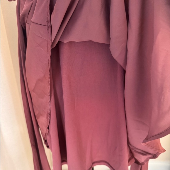 Altar'd State Mauve Puff Sleeve Mini Dress Size Medium Fit & Flare - Picture 7 of 7